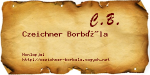 Czeichner Borbála névjegykártya
